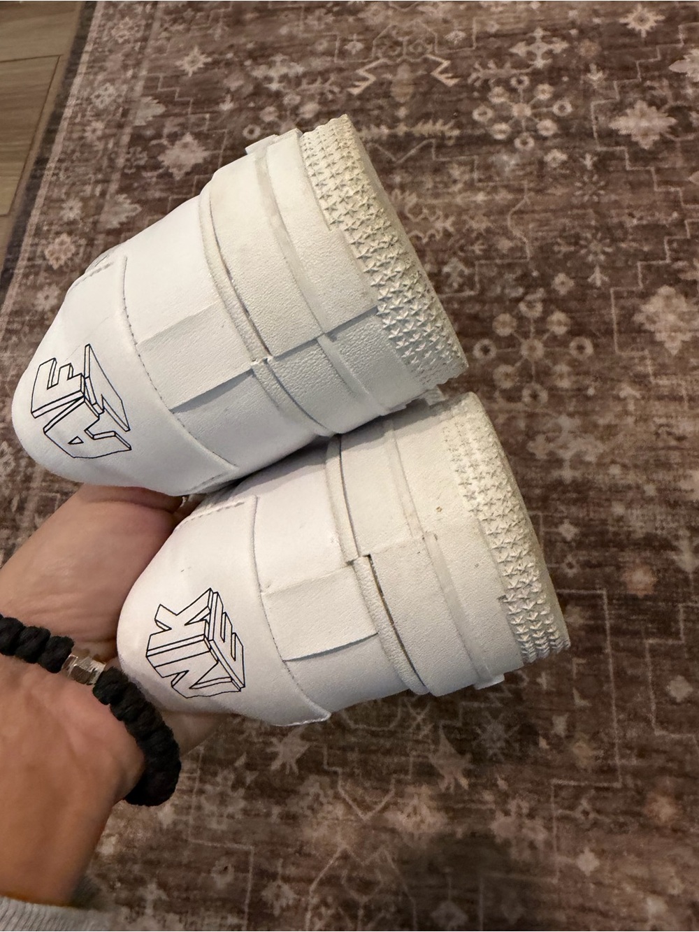 White Women's Leather Sneakers - Classic Low-Top Style - Picture 5 of 16